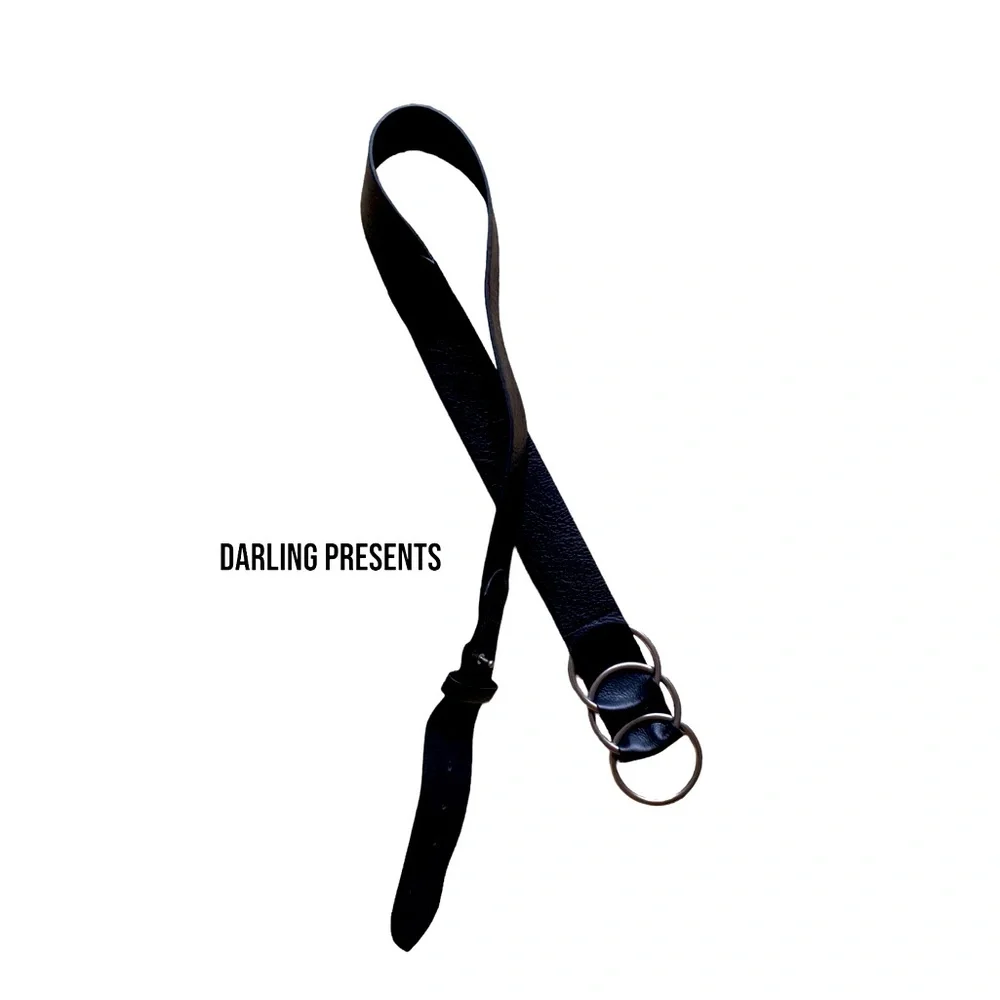 J Jill Triple Ring Buckle Belt Women Color Black Size M